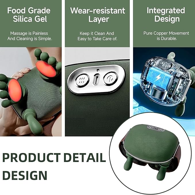 4d Shiatsu Neck and Shoulder Massager with Heat - Wireless &amp Rechargeable for Hands-Free Deep Tissue Pain Relief Portable for Home Office Car