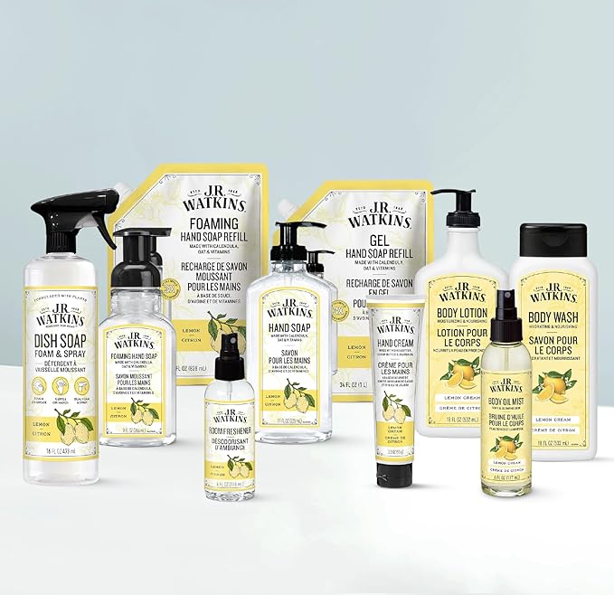 J.R. Watkins Body Wash Lemon Cream 18 fl oz 2 Pack