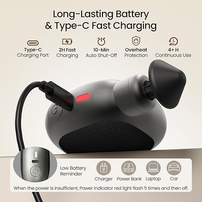Pocket Massager for Women – 4-Speed Portable Handheld Electric Massager for Head Face &amp Neck Pain Relief Relaxation and Recovery