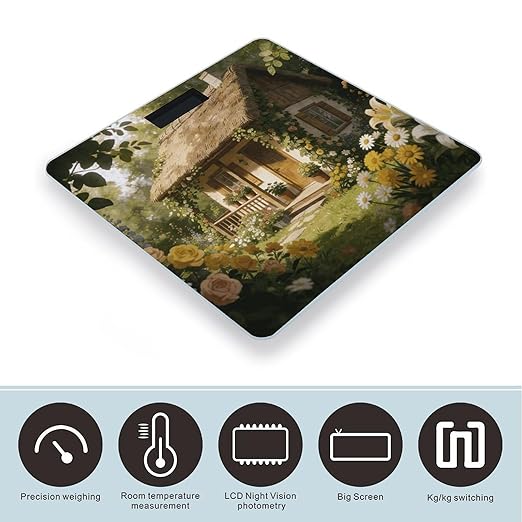 Flower and Plant House Weight ScaleClear LED Display Bathroom Digital Weighing ScaleTempered Glass Digital Bathroom Scale for Body Weight Capacity Up to 400 Lbs