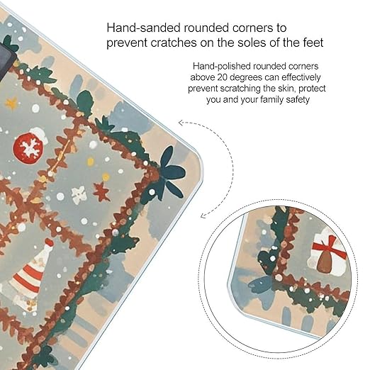 Christmas Tree Mat Smart Scale for Body Weight Accurate Bathroom Scale with LED Display Digital Weight Scales Weighing Machine High Precision Scales for Bath Home