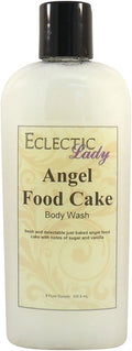 Eclectic Lady Liquid Pearl Body Wash - Angel Food Cake Scent 3-in-1 Use For Bubble Bath Hand Soap &amp Body Wash Phthalate-Free Angel Food Cake Fragrance Handcrafted in USA (8 oz)