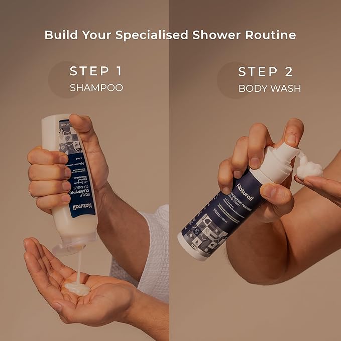 Hydrating Foaming Body Wash For Men | With Green Tea Shea Butter &amp Hyaluronic Acid | Cleanses &amp Removes Impurities | Soothes &amp Revitalises Skin | 200ml