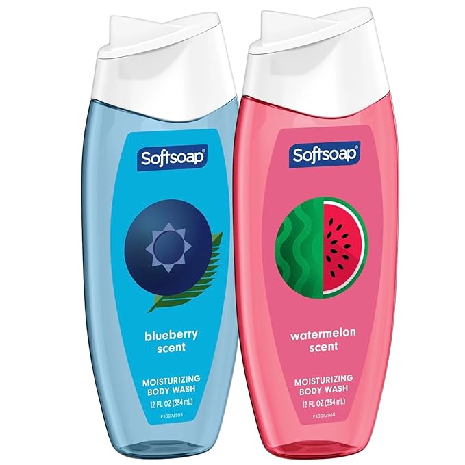 Softsoap Moisturizing Body Wash Limited Edition Summer Scents Blueberry and Watermelon 12 oz 2 Pack