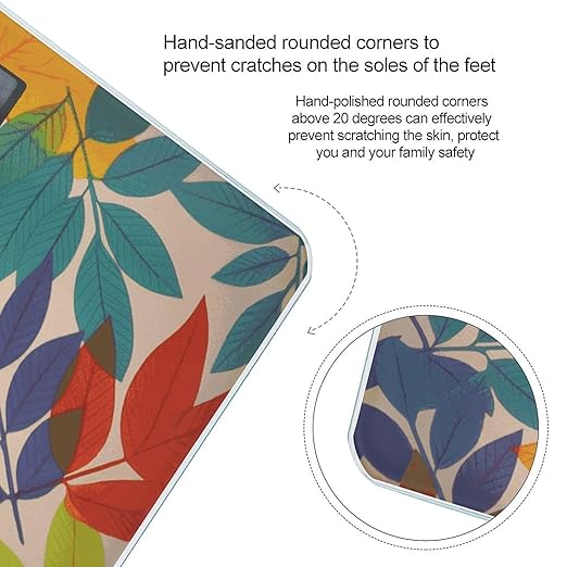 Multicolor Leaves Scale for Body Weight Digital Bathroom Scale Accurate Smart Weight Scales with Large Display Weighing Machine High Precision Scales