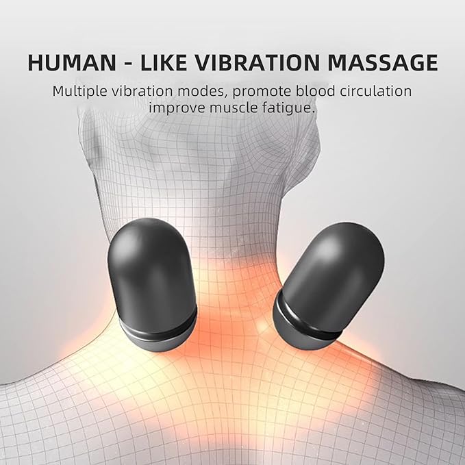 Pillow Traction Massager 2026 New for Neck Hump - 3-In-1 Cervical Neck Pillow with Heat Therapy Memory Foam for Shoulder Neck Pain Relief Ergonomic Massager Gray(Plug-In Only Not Battery-Powered）