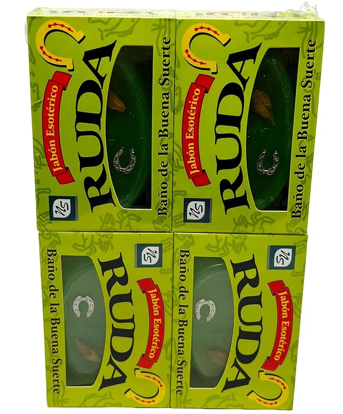 Generic Rue Soap (4 bars) Invigorating Scent Skin Cleansing Bar Good Luck Gift Ruda Jabon