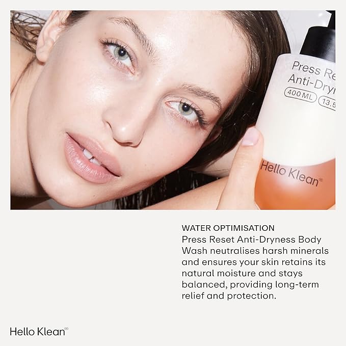 Press Reset Anti-Dryness Body Wash - Bi-Phase Cleanser Deeply Cleans &amp Removes Hard Water Residue - Instant Relief for Dry Skin with an Intense Boost of Hydration - Dermatologist Tested