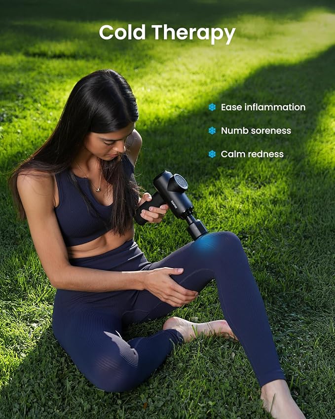 RENPHO Active Thermacool 2 Massage Gun with Heat and Cold [2026 Upgraded] Percussion Deep Tissue Handheld Neck Massager FSA Approved Muscle Masajeador for Men Women Athletes HSA