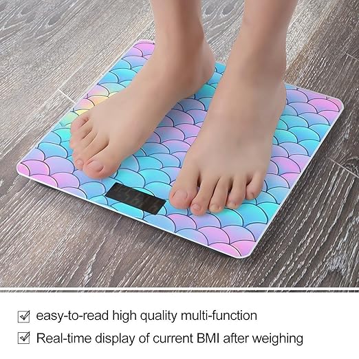 Men's Smart Scale for Body Weight Digital Bathroom Weighing Scale Automatic Switch Energy Saving Scale Beautiful Mermaid Fish Scale