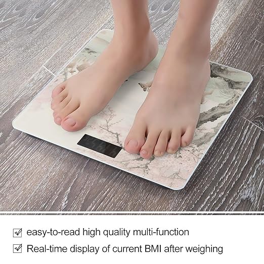 Sika Deer Scale for Body Weight Sturdy Tempered Glass Weighing Scales with LCD Display Accurate Digital Bathroom Scale Convenient Body Fat Smart Scales Easy Read