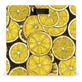 Sliced Lemon Wallpaper Scale for Body Weight Anti-Slip Digital Bathroom Scale Sturdy Toughened Glass Weighing Scales High Precision Safe Rounded Corners Smart Scales
