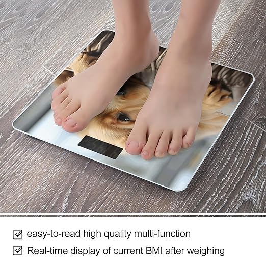 Lazy Dog Puppy Scale for Body Weight Digital Bathroom Scale Precision Smart Weighing Scales with Clear LED Display Accurate High Precision Scales Weighing Machine