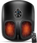 Shiatsu Foot Massager Machine with Heat : Deep Kneading Foot Massager with Vibration &amp Compression for Plantar Fasciitis &amp Neuropathy - for Women &amp MenRelax for Home Office Use (Black)