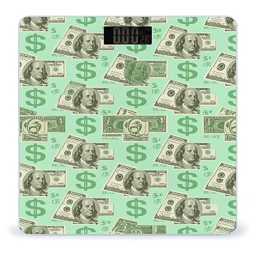 Money Weight Scale Large Bathroom Scales Digital Weight with Bright LED Display Non Slip Automatic Weighing Scale Fashion Weighing Machine for Body