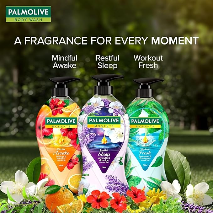 Pal..molive Moments Range Restful Sleep Body Wash 750ml Shower Gel