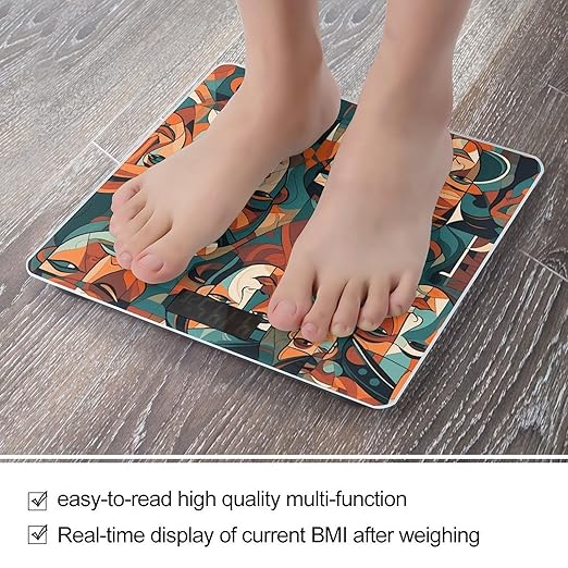 Human Face Pattern Scale for Body Weight Digital Bathroom Scale Accurate Smart Weight Scales with Large Display Weighing Machine High Precision Scales