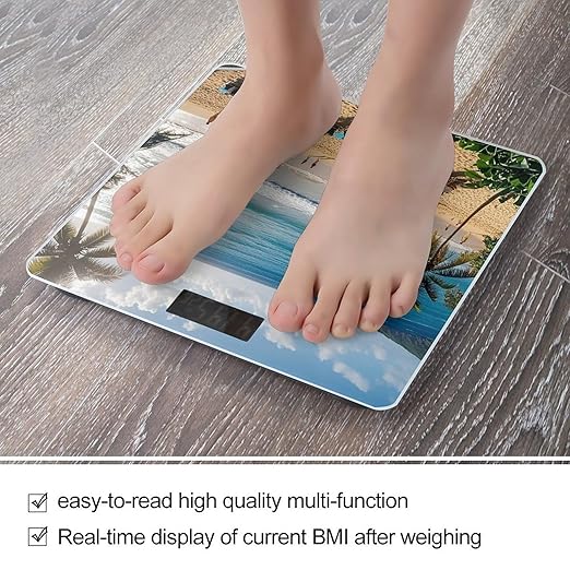 Summer Hawaiian Scale for Body Weight Smart Scales Digital Bathroom Scale High Precision Weighing Scales with Large Display Weighing Machine for People