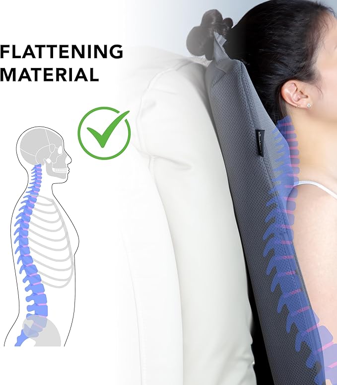 AmaMedic AM10027 Back Massage Pad Dual Massage Heads Intuitive Button Flattening Material Portable Handle