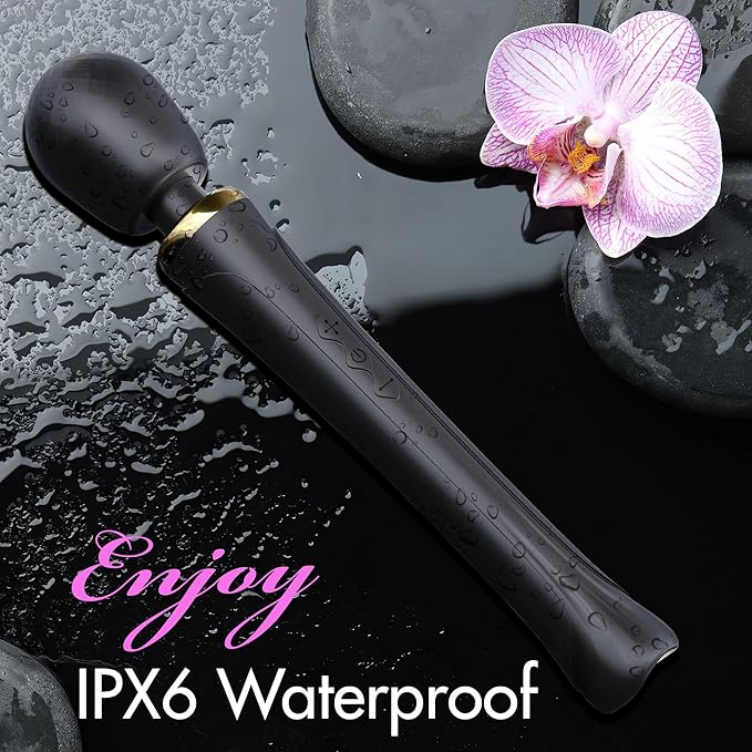 Therapeutic Cordless Massager - Powerful Massage Tool Handheld 8 Speeds 20 Patterns - Rechargeable Hand Massagers for Sore Muscles - Hand Held Massage Tool for Neck &amp Back