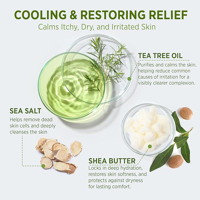 Roycederm Tea Tree Body Wash &amp Bar Soap Set – Refreshing Cleanse with Tea Tree Oil &amp Wormwood