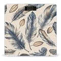 Hand Drawn Feathers Scale for Body Weight Smart Scales Digital Bathroom Scale High Precision Weighing Scales with Large Display Weighing Machine for People