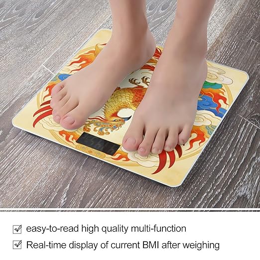 Bird Totem Smart Scale for Body Weight Digital Bathroom Scale Toughened Glass Weight Scale with Large LCD Backlight Display High Precision Scales Weighing Machine