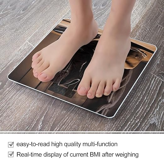 Cowboy Black Hat Western Boots Digital Bathroom Scale Fashion Unique Weight Scale BMI Anti-Slip Precision Weighing Scales Suitable for Home Bedrooms Use and Gift
