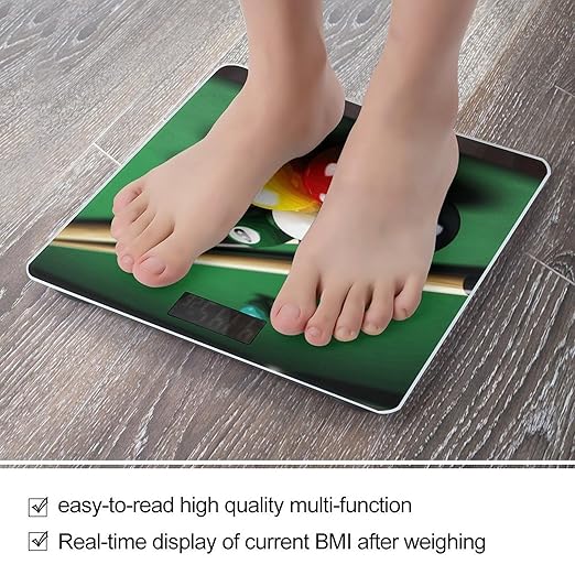 Billiards Smart Scale for Body Weight Accurate Bathroom Scale with LED Display Digital Weight Scales Weighing Machine High Precision Scales for Bath Home