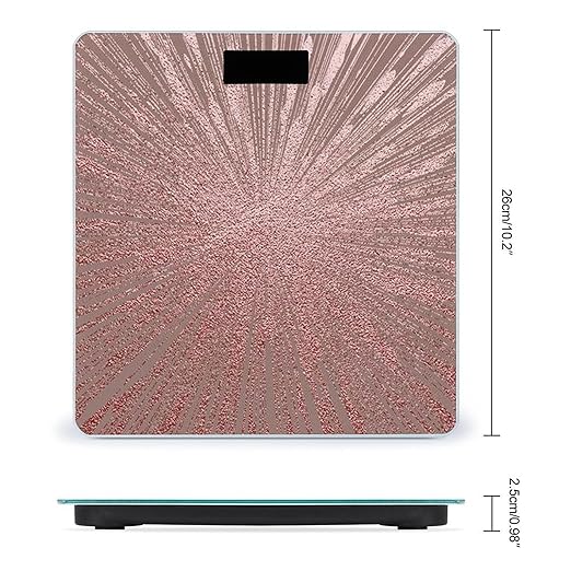 Rose Gold Pink Scale for Body Weight Digital Bathroom Scale Precision Smart Weighing Scales with Clear LED Display Accurate High Precision Scales Weighing Machine