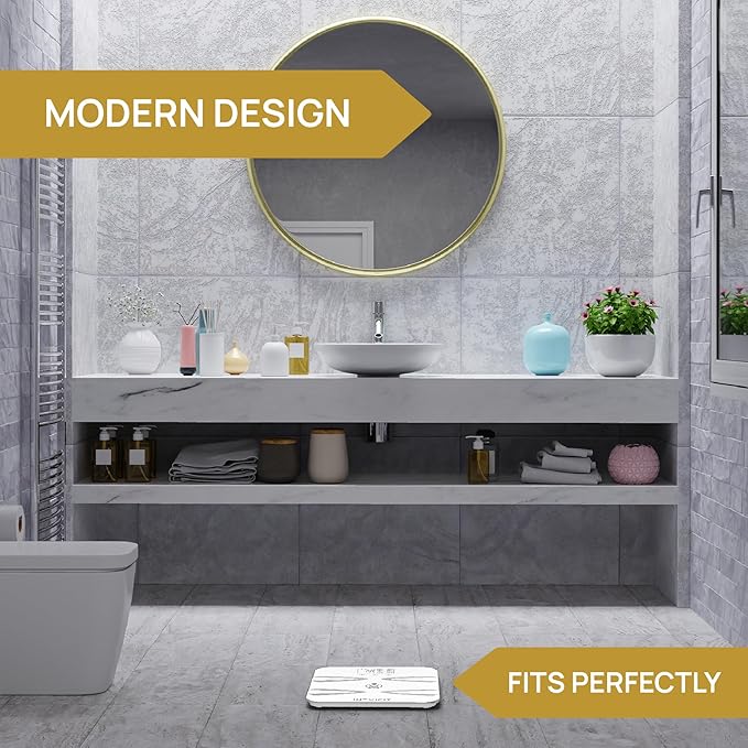 INEVIFIT Body-Analyzer Scale Highly Accurate Digital Bathroom Body Composition Analyzer Measures Weight Body Fat Water Muscle BMI Visceral Levels &amp Bone Mass for 10 Users. Includes Batterie