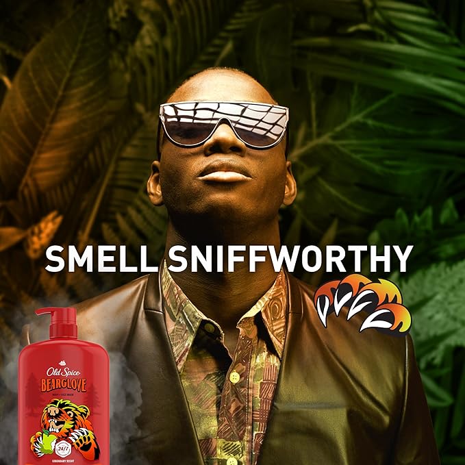Old Spice Cleansing Body Wash for Men 3X Defense 24/7 Shower Fresh with Lasting Scent 2-in-1 Body &amp Face Wash Bearglove with Crisp Orchard Scent 33.4 (Pack of 4)