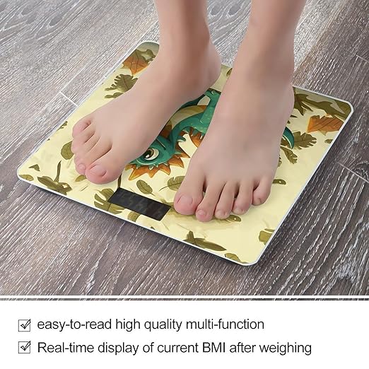 Cute Cartoon Dinosaurs Bathroom ScaleHighly Accurate Digital Weighing Machine for People Bright LED Display Weight Scale for The Aldult Home Use