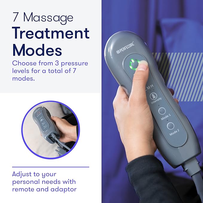 Leg Massager with Heat Air Compression Foot Massager for Circulation Muscles Relaxation Adjustable Feet Calves Massager with 3 Pressure Levels &amp 7 Massager Modes Small No Knee Gray