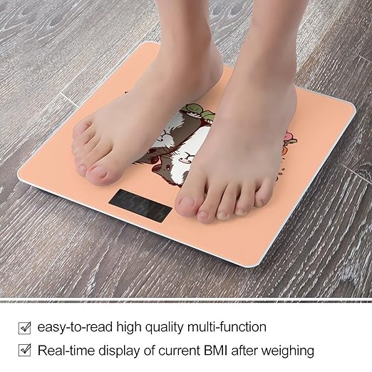 Two Guinea Pigs Hanging Out Bathroom ScaleHighly Accurate Digital Weighing Machine for People Bright LED Display Weight Scale for The Aldult Home Use