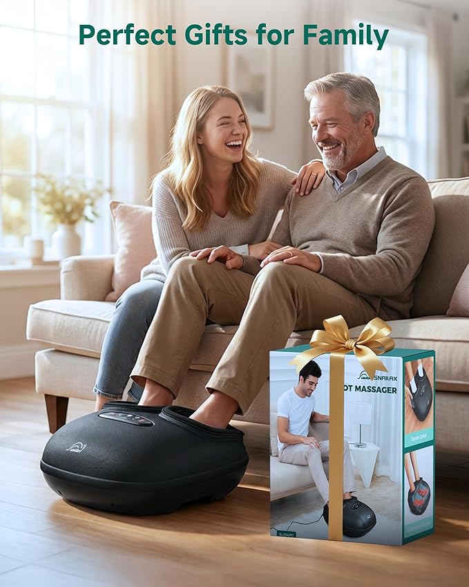 Snailax Foot Massager with Heat Foot Massager for Neuropathy Plantar Fasciitis Deep Kneading Compression Vibration Feet Massager Machine Remote Control Foot Warmer Fits Size 13Gifts for Men Women