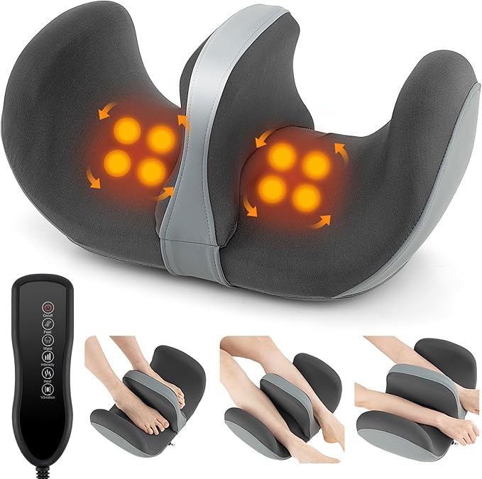 ARLIME Foot Massager with Heat Electric Deep Kneading Waist Massager with Vibration for Pain Relief Blood Circulation Foot and Calf Massage Gifts