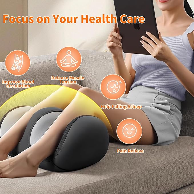 Foot and Calf Massager with Heat Shiatsu Kneading Foot Massager for Pain Relief Deep Tissue Massager Machine with Massage Roller Wired Remote Gifts for Mom Dad