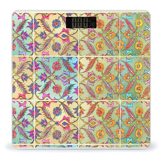 Digital Glass Boho Chic! Gypsy Chic! Bohemian Decor!Bathroom Scale Scale for Body Weight Digital Bathroom Weighing Machine Battery Powered Measures Weight Up to 400 Lb Capacity
