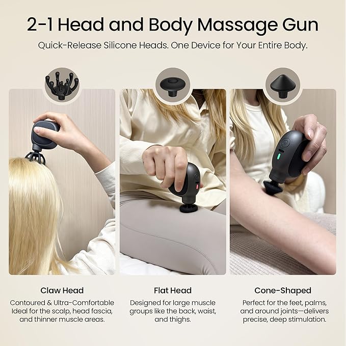 Pocket Massager for Women – 4-Speed Portable Handheld Electric Massager for Head Face &amp Neck Pain Relief Relaxation and Recovery