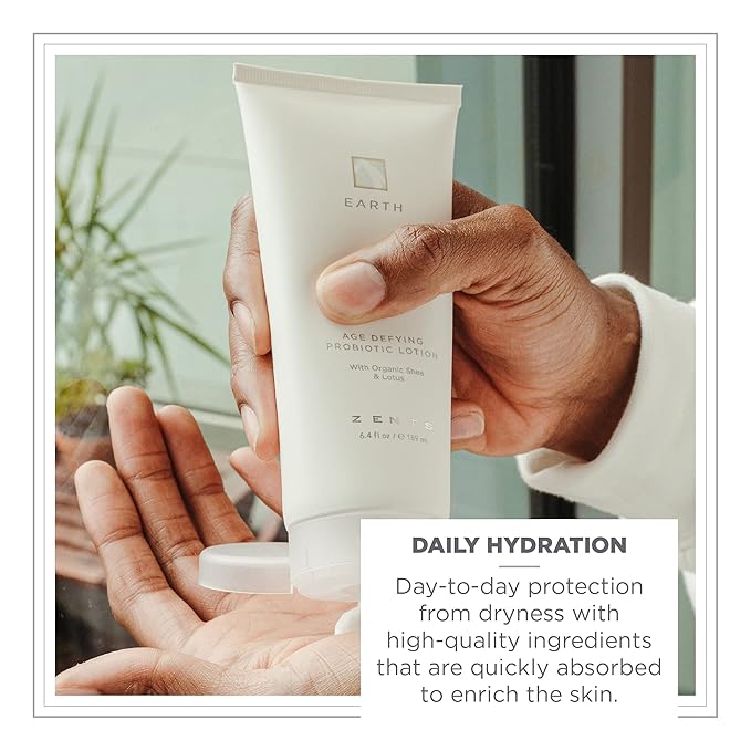 ZENTS Age-Defying Body Wash Lotion &amp Cashmere Oil Set (Earth Fragrance) | Moisturizing &amp Nourishing Trio for Dry Skin | Cleanses Hydrates &amp Heals Skin | 10 fl oz 6.4 fl oz &amp 8 fl oz