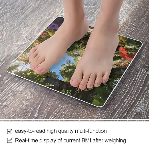 Golden Aviary Garden Smart Scale for Body Weight Digital Bathroom Scale Toughened Glass Weight Scale with Large LCD Backlight Display High Precision Scales Weighing Machine