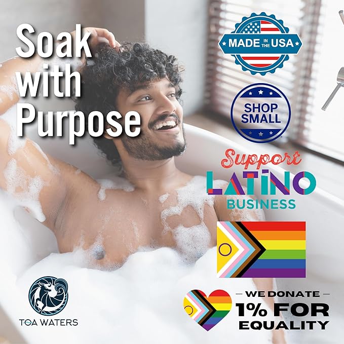 Debonair Bubble Bath – Jasmine &amp Teakwood – Bold Sophisticated Scent Sulfate-Free Sensual Bath Soak – 12 fl oz – TOA Waters