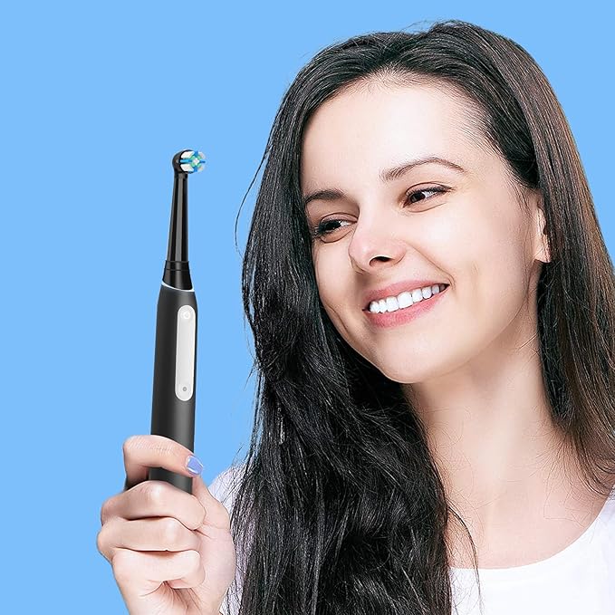 Brush Heads Compatible with Oral B IO 2/3/4/5/6/7/8/9/10/Deep Clean Series Electric Toothbrush IO Toothbrush Heads (12 Black/White)
