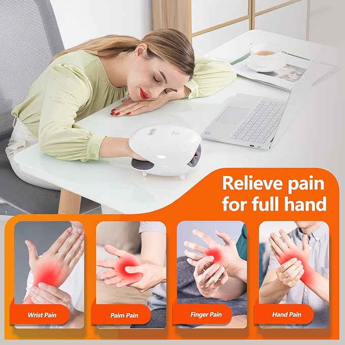 COMFIER Hand Massager for Arthritis and Carpal TunnelWireless Hand Massager with Heat &amp Compression3 Levels HeatingRechargeable Massager Machine Gifts for Women