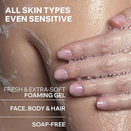 Uriage Extra-rich Dermatological Face &amp Body Wash for Sensitive Skin Preserves the Hydrolipidic Film of the Skin Fresh Foaming Body Cleanser Paraben &amp Soap-Free Physiological pH
