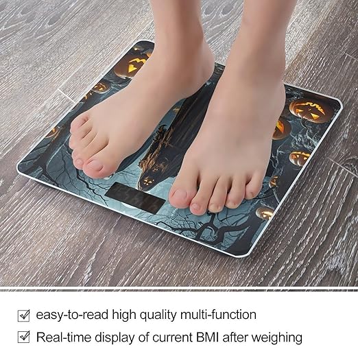 Grim Reaper Scale for Body Weight Highly Accurate Digital Bathroom Body Scale Digital Bathroom Scales for People Anti-Slip Large LCD Display Smart Scales