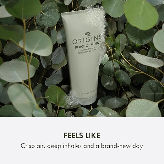 Origins Peace of Mind Daily Body Wash | Cleanses Skin &amp Awakens Your Senses| With Our Signature Scent of Peppermint Basil and Eucalyptus 6.7 Fl Oz
