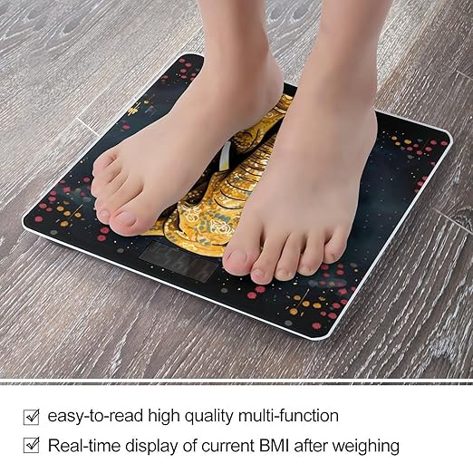 Abstract Elephant Smart Scale for Body Weight Accurate Bathroom Scale with LED Display Digital Weight Scales Weighing Machine High Precision Scales for Bath Home