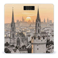 Ancient City Skyline Scale for Body Weight Sturdy Tempered Glass Weighing Scales with LCD Display Accurate Digital Bathroom Scale Convenient Body Fat Smart Scales Easy Read